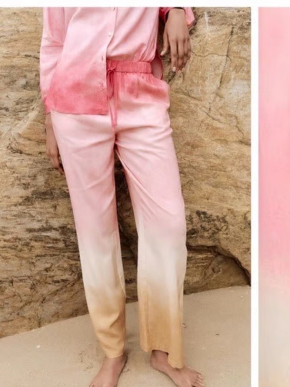 Zara gradient linen pants NWT